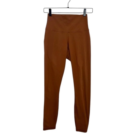 Everlane Renew High Waist Leggings Womens Size Large Rust Brown Recycled EUC - Picture 2 of 6